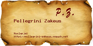 Pellegrini Zakeus névjegykártya